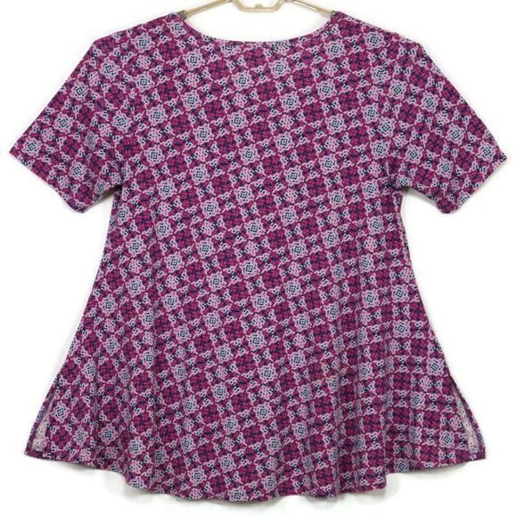 LuLaRoe Perfect T Tee T-Shirt Shirt Tunic Gray Pink Purple XL - Picture 2 of 12